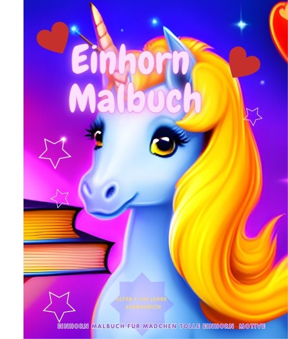 Einhorn Malbuch für Kinder