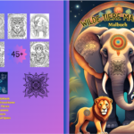 Mandala Malbuch wilde tiere