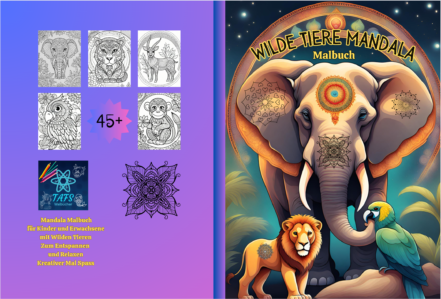 Mandala Malbuch wilde tiere