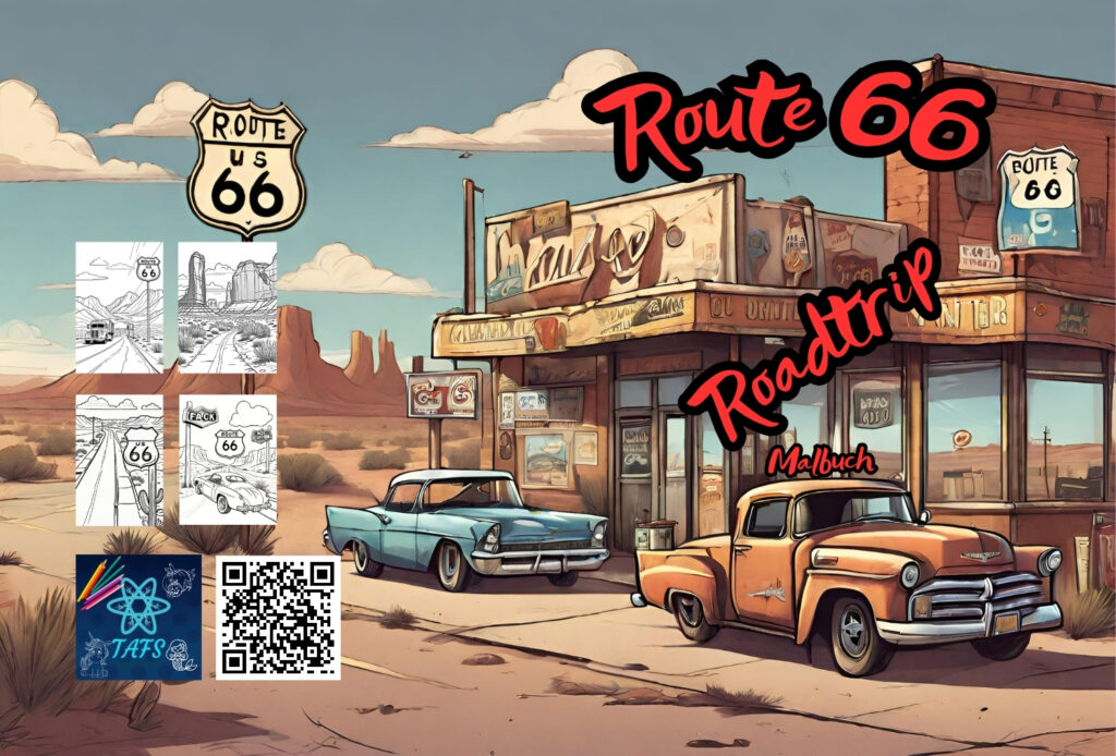 Route 66  Malbuch #Tafsdesign #Tafsmalbücher #Malbücher 