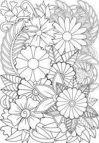 Malvorlage Zentangle Blumen