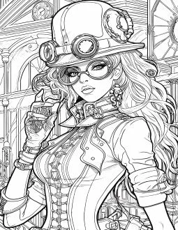 Steampunk chroniken Ausmalbilder