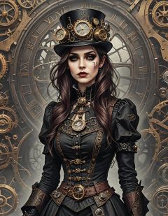 Steampunk Lady gearhaven Amelia