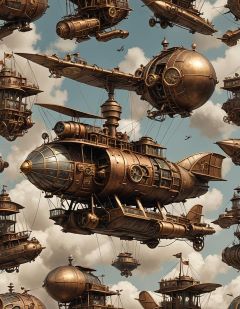 Steampunk Luftschiff gearhaven