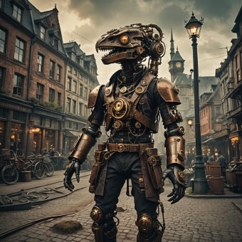 Steampunk dinosaurier Malvorlagen