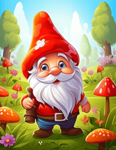 Gartenzwerg zum ausmalen - Malvorlage