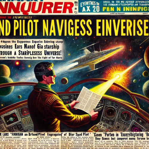 Ein blinder Pilot steuert ein Schiff, das durch Photonen navigiert — in einem Universum ohne Sterne.