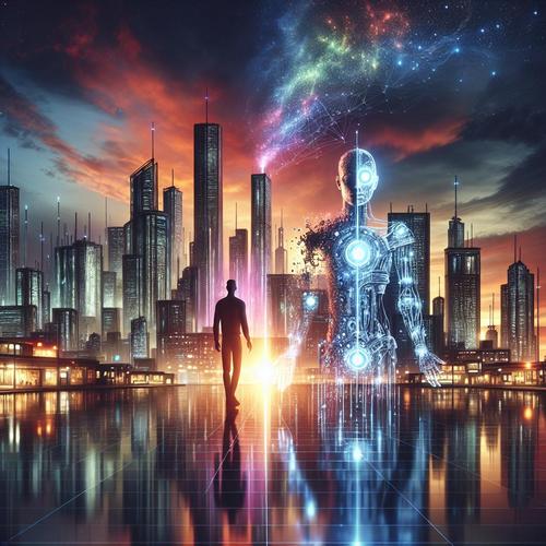 Der Aufstieg der KI wirft Fragen zur menschlichen Identität auf. Entdecken Sie, wie Technologie unser Leben transformiert. künstliche Intelligenz, Zukunft, AURA, Technologie, Mensch-Maschine-Interaktion
