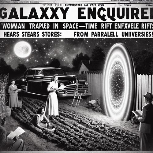 Eine Frau wird in einem Riss der Raumzeit gefangen und hört die Geschichten unzähliger Paralleluniversen.