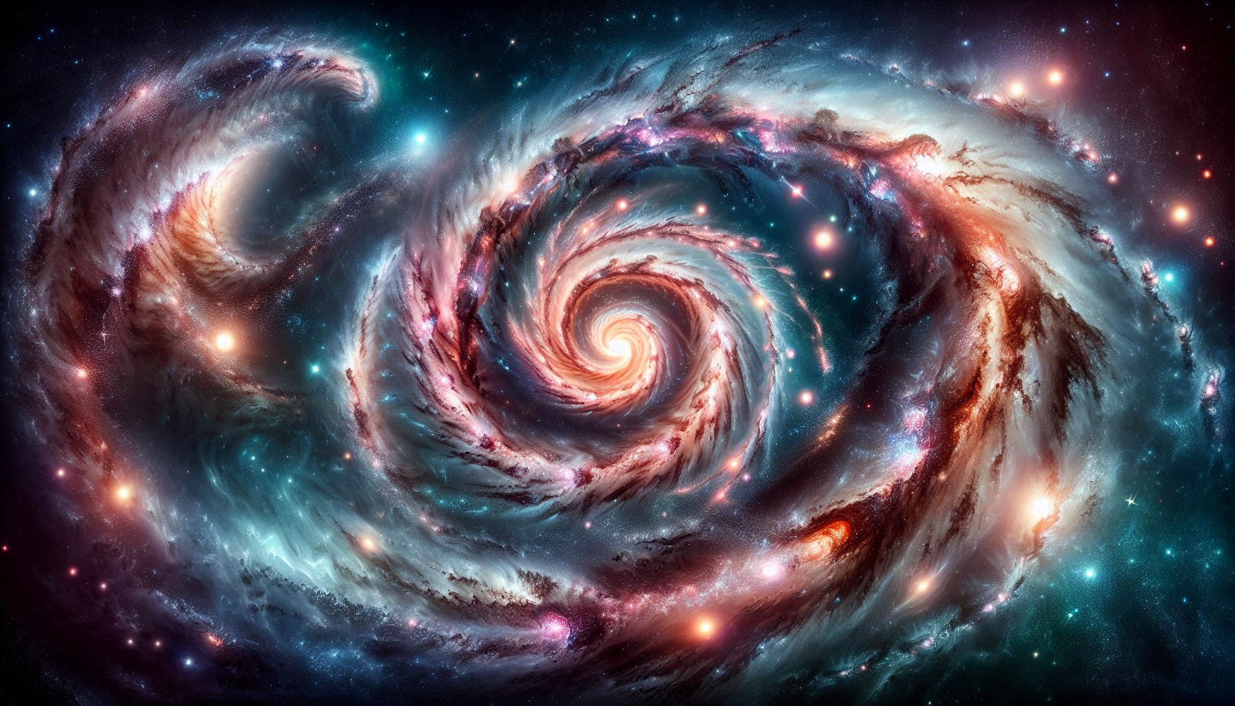 Galaktischer Tanz der Spiralgalaxien