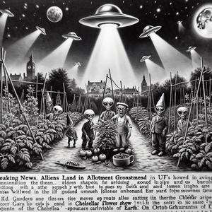 Aliens lauschen im Schrebergarten
