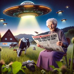 UFO entführt Kuh aus Hinterwald