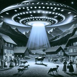 UFO über Kuhhausen stiehlt Kuh!