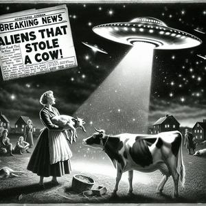 UFO klaut Kuh im Hinterwald