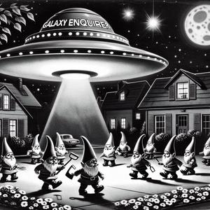 Gartenzwerge tanzen mit Aliens