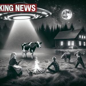 UFO Entführt Kuh aus Hinterwald