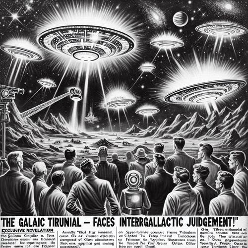 Die Menschheit wird vor ein intergalaktisches Gericht gestellt, das über ihre Existenz entscheiden soll.