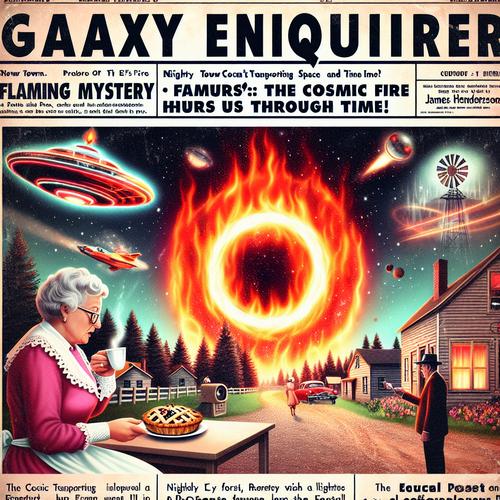 Ein geheimnisvolles Feuer verbrennt nicht, sondern transportiert Menschen durch die Zeit.