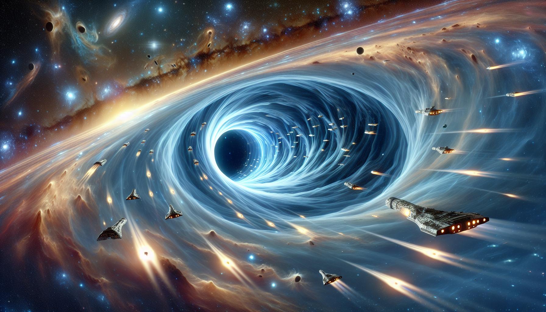 Wurmloch Verkehr im Universum