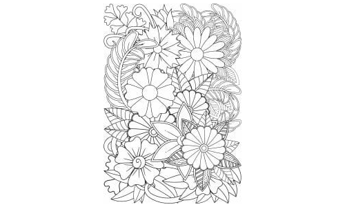 Blumen Zentangle Malvorlagen